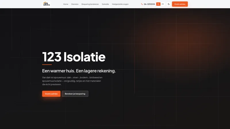 Website van 123isolatie