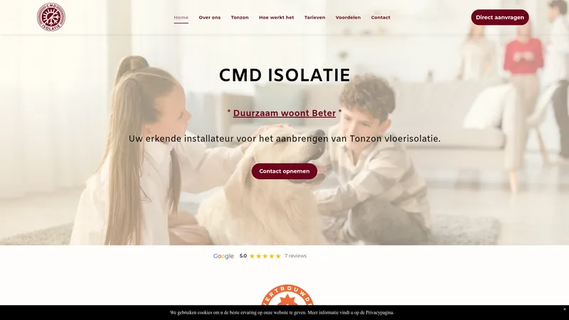 Website van CMD Isolatie