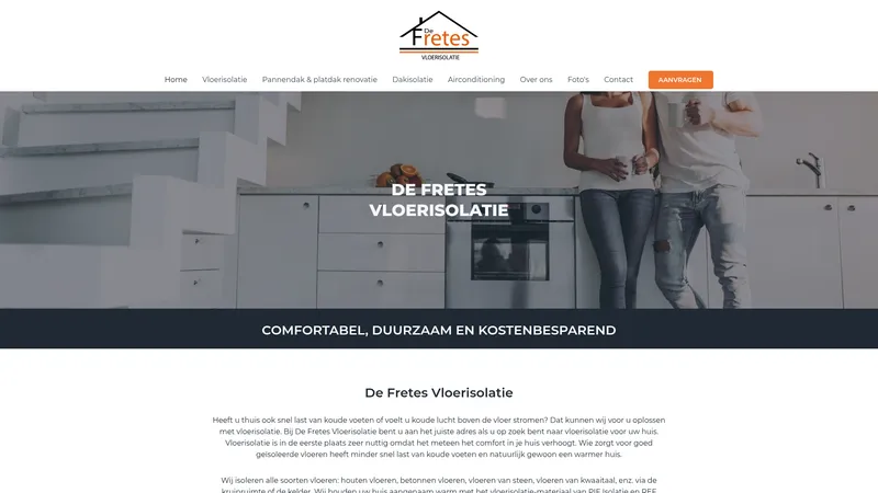 Website van De Fretes Vloerisolatie