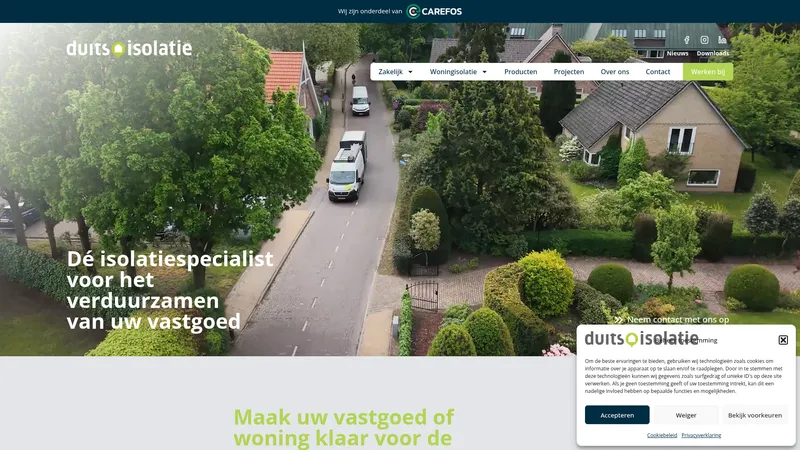 Website van Duits Isolatie Zutphen B.V.