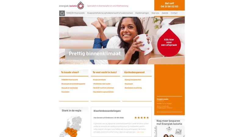 Website van Energiek Isolatie