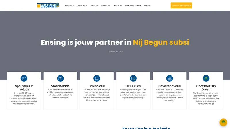 Website van Ensing Isolatie