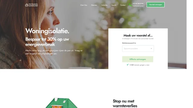 Website van Het Gooische Isolatiebedrijf