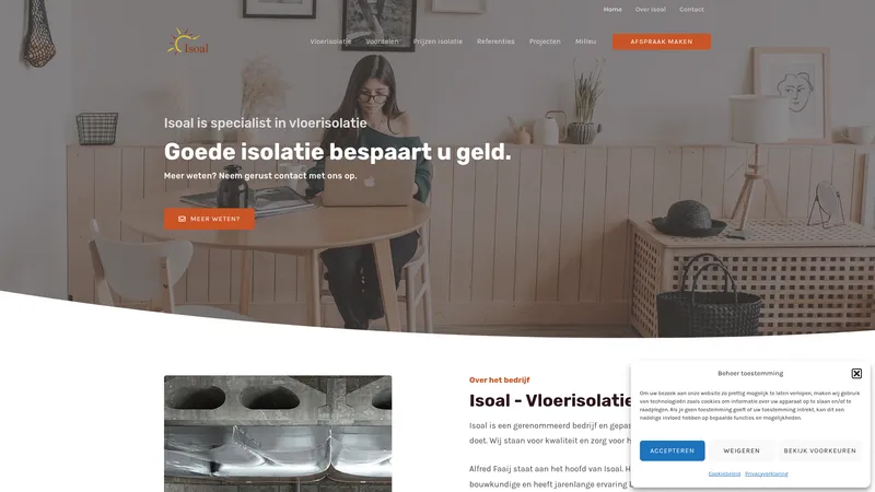 Website van Isoal vloerisolatie