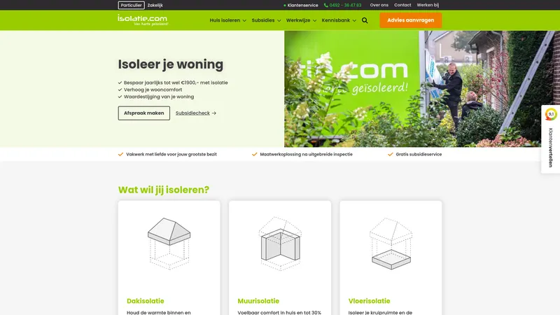 Website van Isolatie