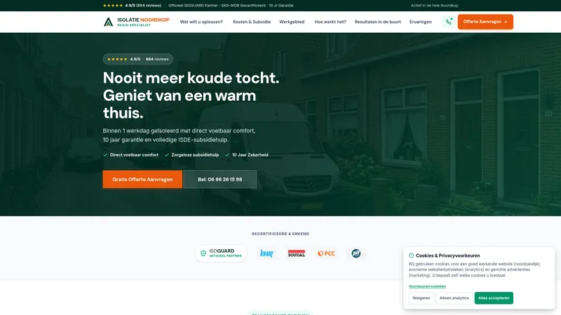 Website van Isolatie in de Noordkop