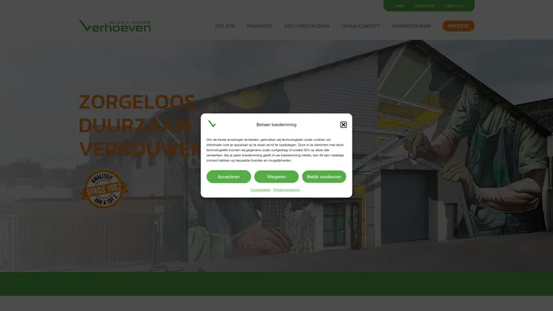 Website van Isolatie & Renovatie Verhoeven