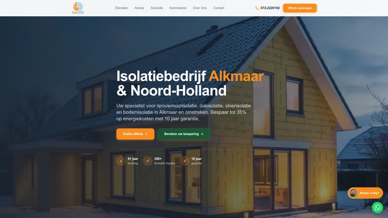 Website van Isolatie Techniek Noord-holland