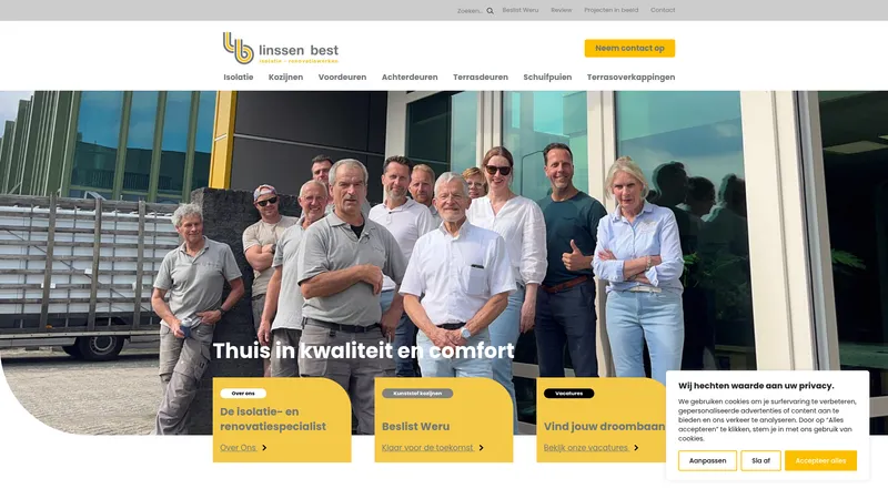 Website van Isolatiewerken Linssen Best b.v.