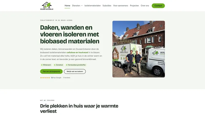 Website van Isoleer Natuurlijk