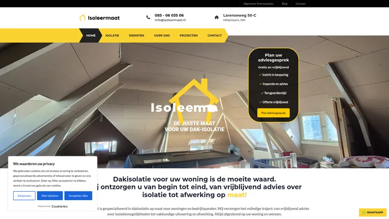 Website van Isoleermaat