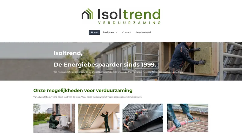 Website van Isoltrend Isolatie BV