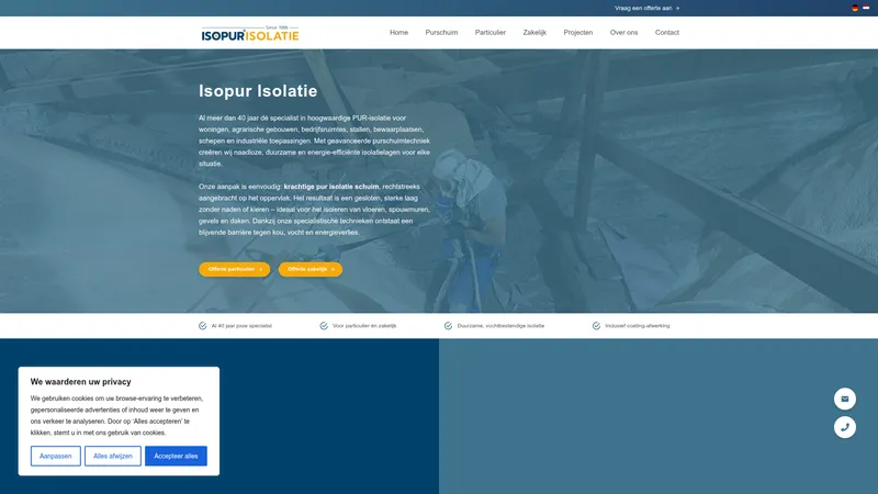 Website van Isopur Isolatie