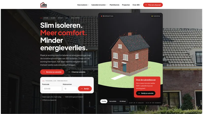 Website van Jbs Isolaties