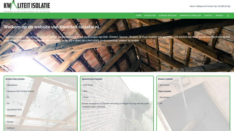 Website van Kwaliteit Isolatie