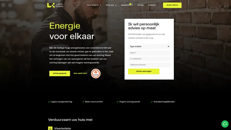 Website van Luyten Isolatie