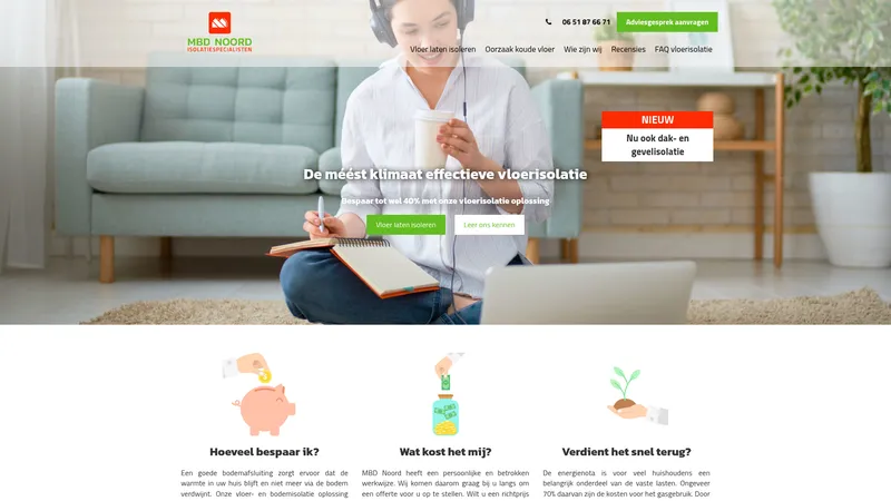 Website van MBD Noord