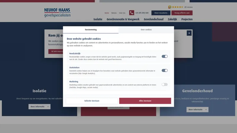 Website van Neuhof-Haans Gevelspecialisten