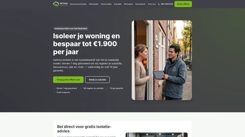 Website van Optima-Isolatie