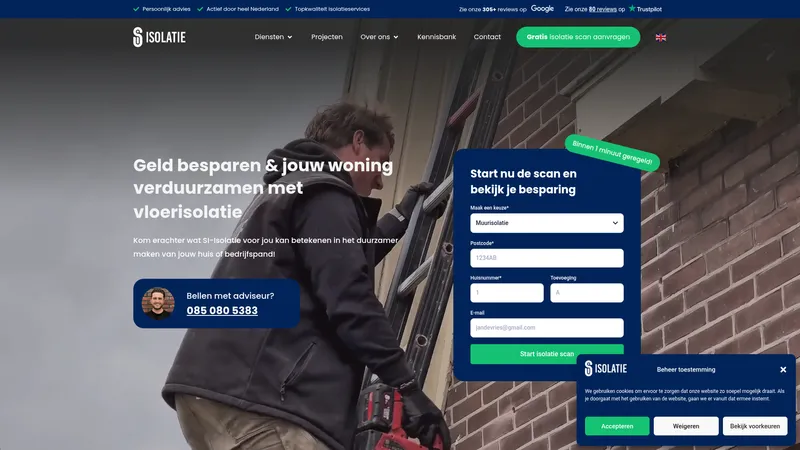 Website van SI-isolatie B.V.