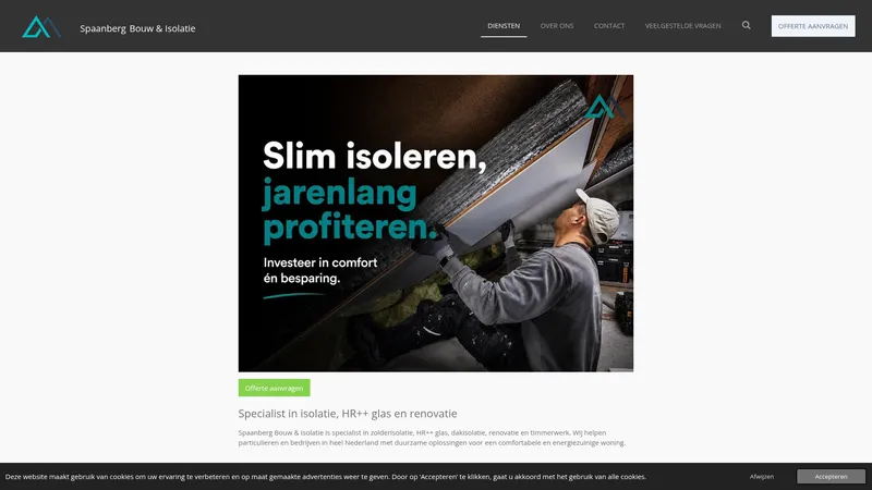 Website van Spaanberg Bouw & Isolatie
