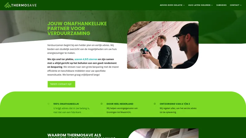 Website van Thermosave