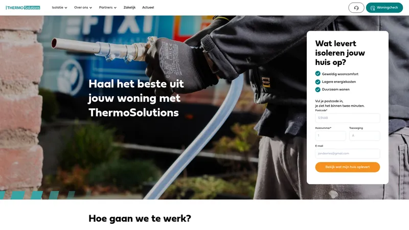 Website van ThermoSolutions BV